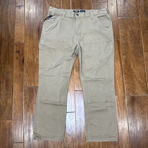ARIAT Rebar M4 Men's 38x30 Relaxed Straight Field Khaki Double Knee Work Pants